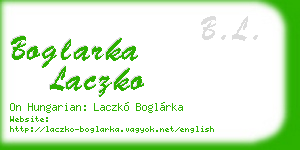 boglarka laczko business card