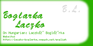 boglarka laczko business card